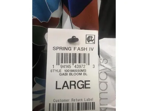 I.N.C. INTERNATIONAL CONCEPTS WOMENS FLORAL-PRINT ONE-SHOUL GABI BLOOM BL L - Picture 4 of 4